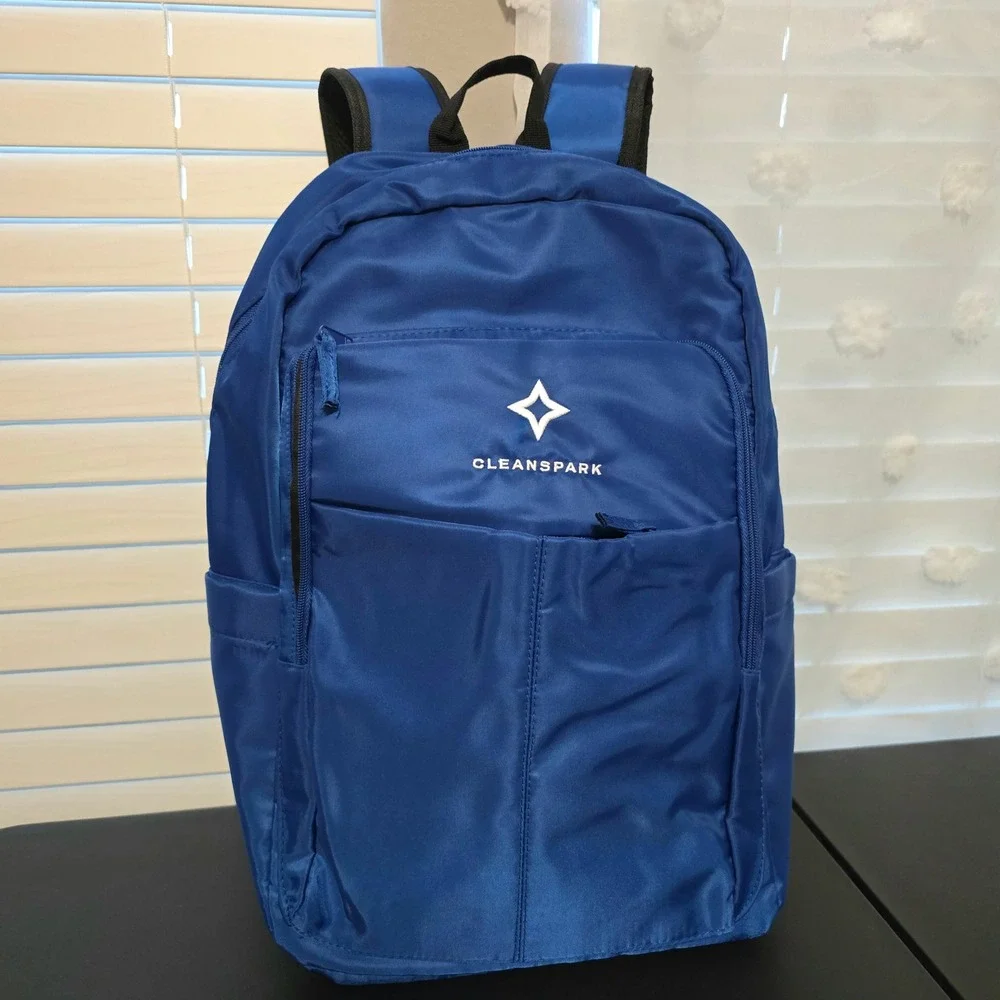 Ariel CleanSpark Blue Backpack Laptop Bag Padded Straps Multiple Pockets
